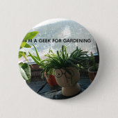 Grappige tuinieren pin ronde button 5,7 cm (Voorkant)