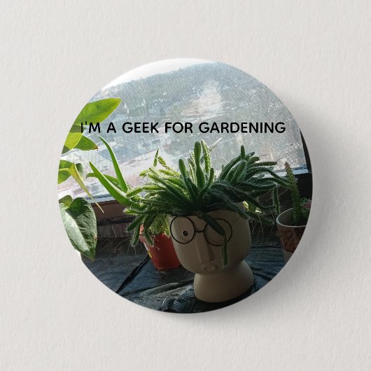 Grappige tuinieren pin ronde button 5,7 cm (Voorkant)