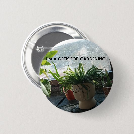 Grappige tuinieren pin ronde button 5,7 cm (Voorkant /achterkant)