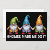 Grappige Tuinkabouters De Kabouters Deden Me Het D Feestdagenkaart (Voorkant / Achterkant)