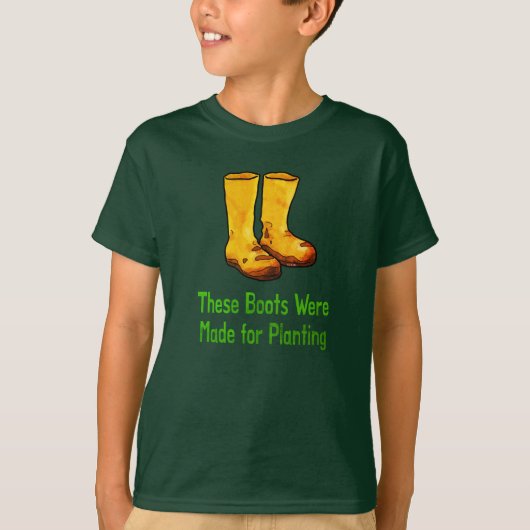 Grappige Tuinlaarzen Gemaakt Voor Planten T-shirt (Voorkant)