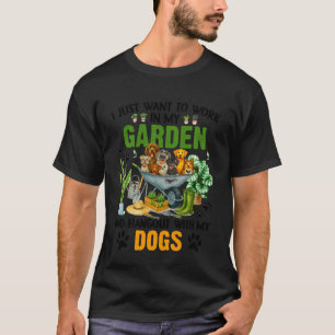 Grappige tuinman Ik wil gewoon in mijn tuin werken T-shirt