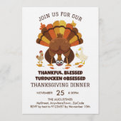 Grappige Turducken Thanksgiving-diner Kaart (Voorkant)