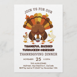 Grappige Turducken Thanksgiving-diner Kaart