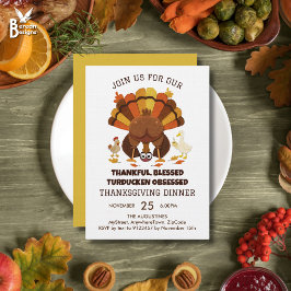Grappige Turducken Thanksgiving-diner Kaart