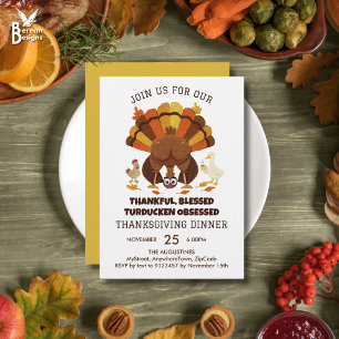Grappige Turducken Thanksgiving-diner Kaart