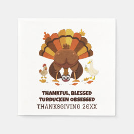 Grappige Turducken Thanksgiving Servet