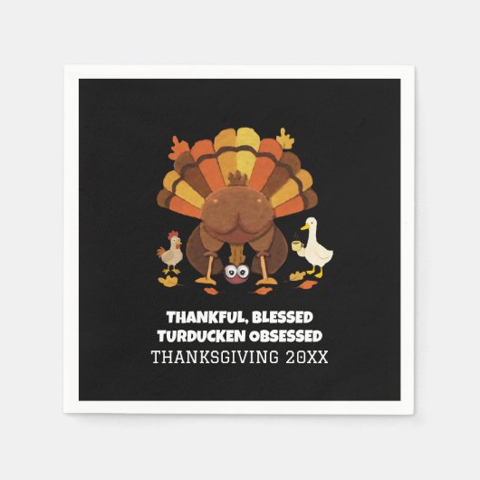 Grappige Turducken Thanksgiving Servet (Voorkant)