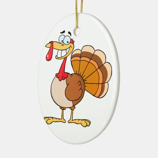 grappige turkey cartoon keramisch ornament (Links)