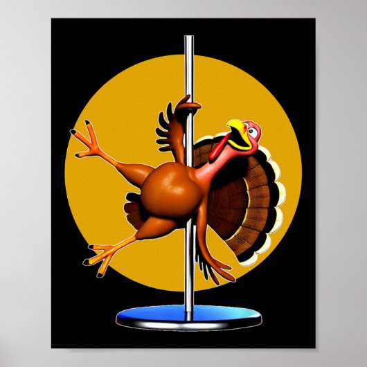 Grappige Turkije Dancing Kleding Dancing Pool Than Poster (Voorkant)