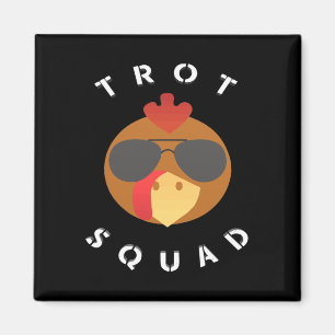 Grappige Turkije Gezicht Trot Troep Thanksgiving H Magneet