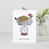 Grappige Turkije Kerst Kaart (Staand voorkant)