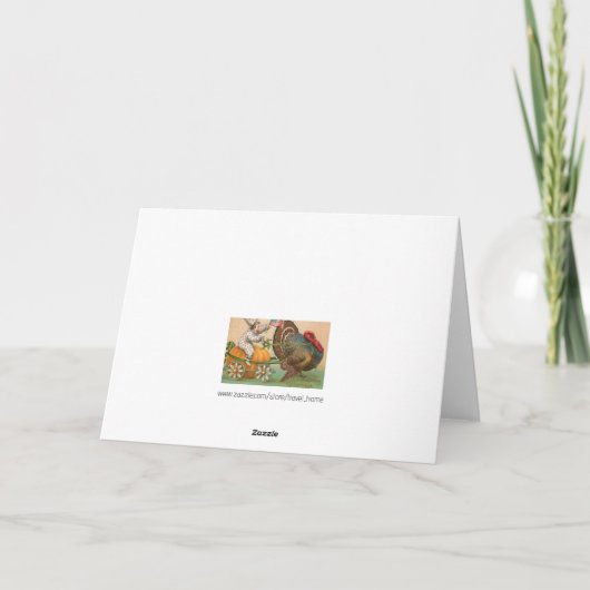 Grappige Turkije Ride Feestdagen Kaart (Achterkant)