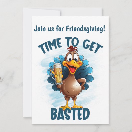 Grappige Turkije Thanksgiving of Vriendschapsschen Kaart (Voorkant)