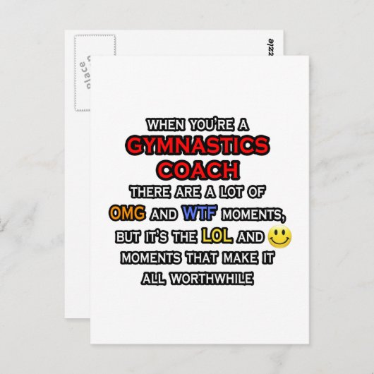 Grappige turncoach ... OMG WTF LOL Briefkaart (Voorkant / Achterkant)