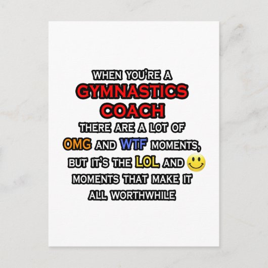 Grappige turncoach ... OMG WTF LOL Briefkaart (Voorkant)