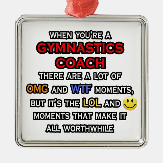 Grappige turncoach ... OMG WTF LOL Metalen Ornament (Voorkant)