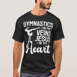 Grappige Turnzaal Turnster Jezus Liefhebbers T-shirt