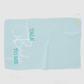 Grappige turquoise golf grap golfhanddoek (Horizontaal)