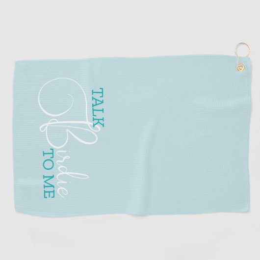 Grappige turquoise golf grap golfhanddoek (Horizontaal)