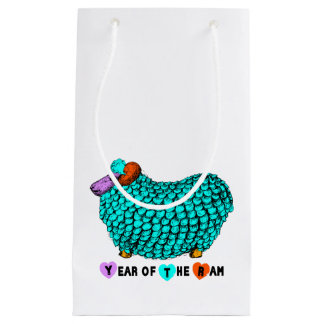 Grappige Turquoise Ram Chinees Jaar Zodiac S Gift Klein Cadeauzakje