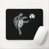 Grappige Turtle Beach Sea Roll Voetbal Grafisch Vo Muismat (Met muis)