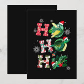 Grappige Turtle Kerstliefhebbers Feestdagenkaart (Voorkant / Achterkant)