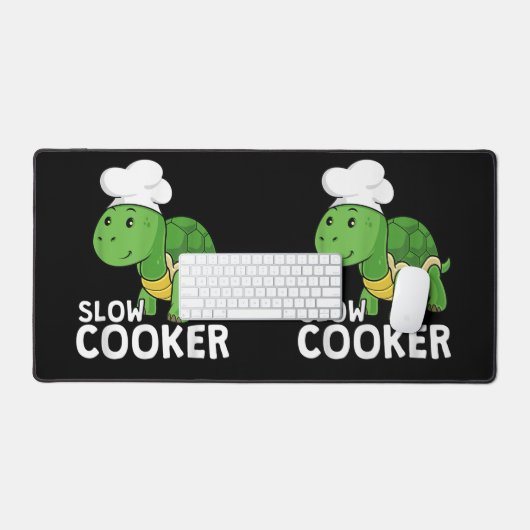 Grappige Turtle Slow Cooker Kookschildpad Bureaumat (Keyboard & Muis)