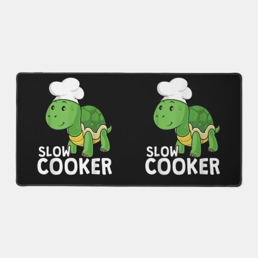 Grappige Turtle Slow Cooker Kookschildpad Bureaumat (Voorkant)