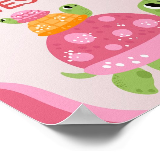 Grappige Turtley Geweldige Moederdag Poster (Hoek)