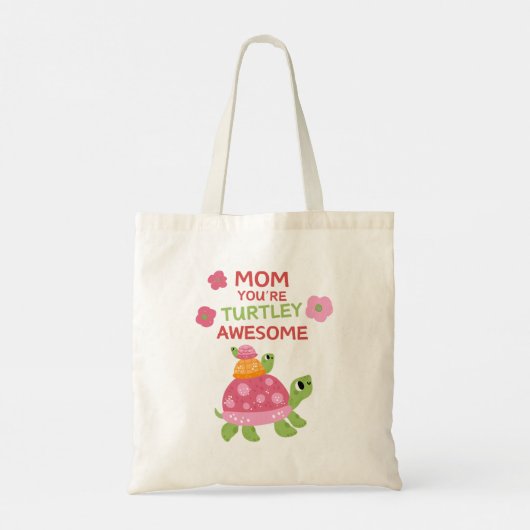 Grappige Turtley Geweldige Moederdag Tote Bag (Achterkant)