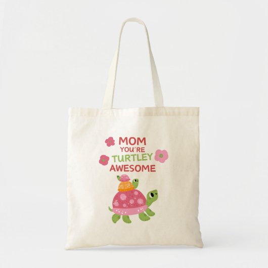 Grappige Turtley Geweldige Moederdag Tote Bag (Voorkant)