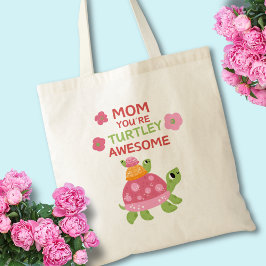 Grappige Turtley Geweldige Moederdag Tote Bag