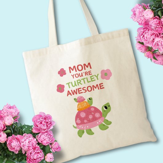 Grappige Turtley Geweldige Moederdag Tote Bag