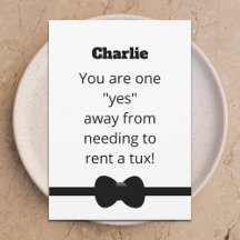 Grappige Tux Wil je mijn getuige zijn Digitale kaa