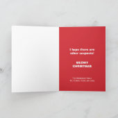 Grappige Tuxedo Cat Christmas Kaart (Binnen)