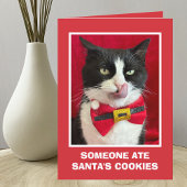 Grappige Tuxedo Cat Christmas Kaart