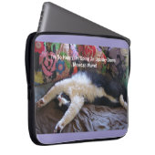 Grappige Tuxedo Cat Schattige met een Mexicaanse g Laptop Sleeve (Voorkant Rechts)