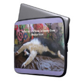 Grappige Tuxedo Cat Schattige met een Mexicaanse g Laptop Sleeve (Voorkant Links)