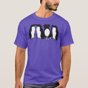 Grappige Tuxedo Kat en Pinguïns T-shirt
