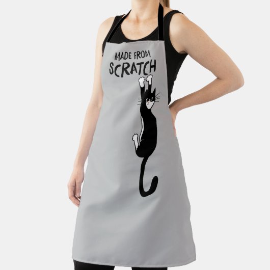 Grappige Tuxedo kat gemaakt van kras Schort (Insitu)