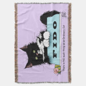 Grappige Tuxedo Kat Hond Kom Bowl Paars Deken (Voorkant Verticaal)