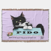 Grappige Tuxedo Kat Hond Kom Bowl Paars Deken (Voorkant)