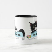 Grappige Tuxedo Kat Hond's Kom Purple Mok (Midden)