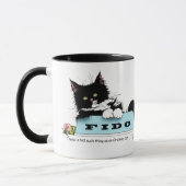 Grappige Tuxedo Kat Hond's Kom Purple Mok (Links)