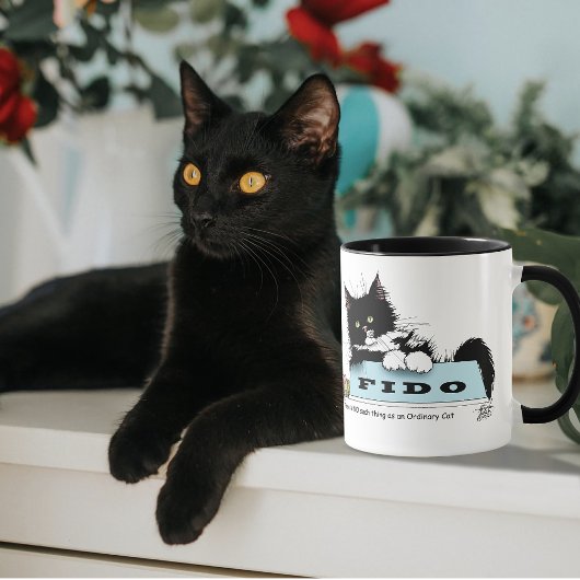Grappige Tuxedo Kat Hond's Kom Purple Mok