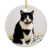 Grappige Tuxedo Kat Ornament