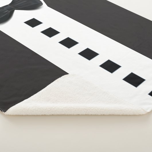 Grappige Tuxedo 🎩 Minimalistisch Elegant Sherpa Deken (3/4)