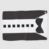 Grappige Tuxedo 🎩 Schattigee minimalistische eleg Golfhanddoek (Horizontaal)