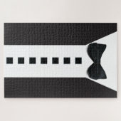 Grappige Tuxedo 🎩 Schattigee minimalistische eleg Legpuzzel (Horizontaal)